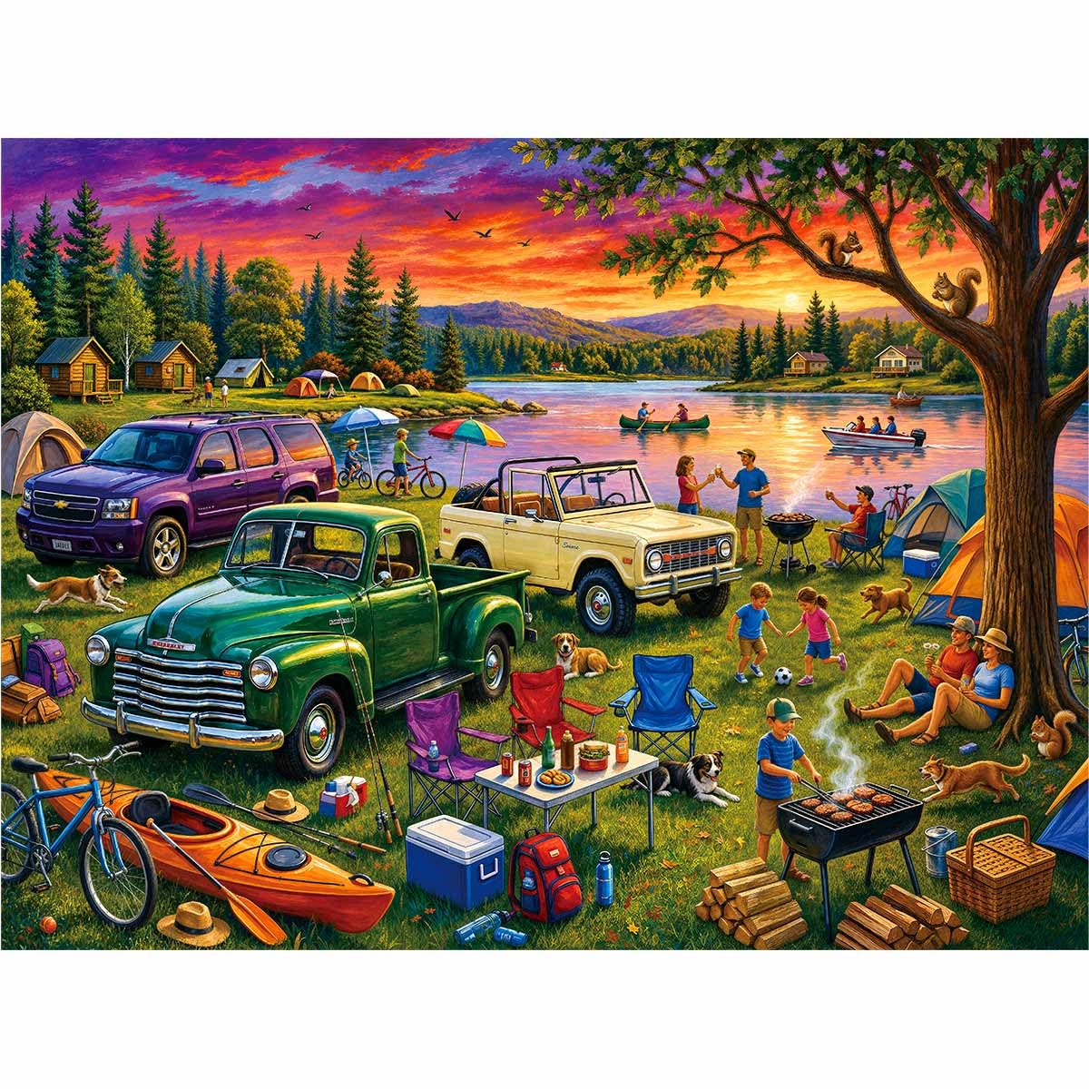 Lakeside Camping Puzzles for Adults 1000 Pieces