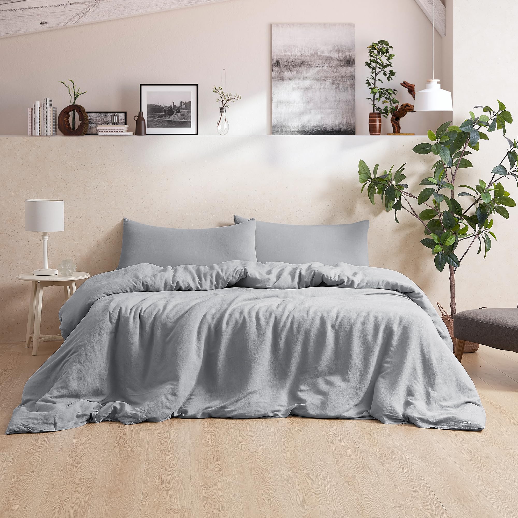 Dark Sky Reserve® - Bamlin Oversized King Duvet Cover - Portugal Made - Distressed Gray