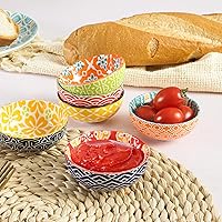 Vista 6 de Cuencos de cerámica para salchichas para salsa de soja, juego de mini cuencos de 3 pulgadas para condimentos, sushi, aperitivos, guarnición, juego