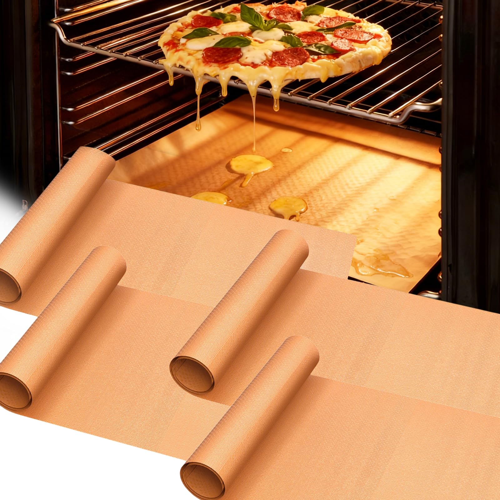 UBeesize Oven Liners - Non-Stick & Easy Cleanup -11