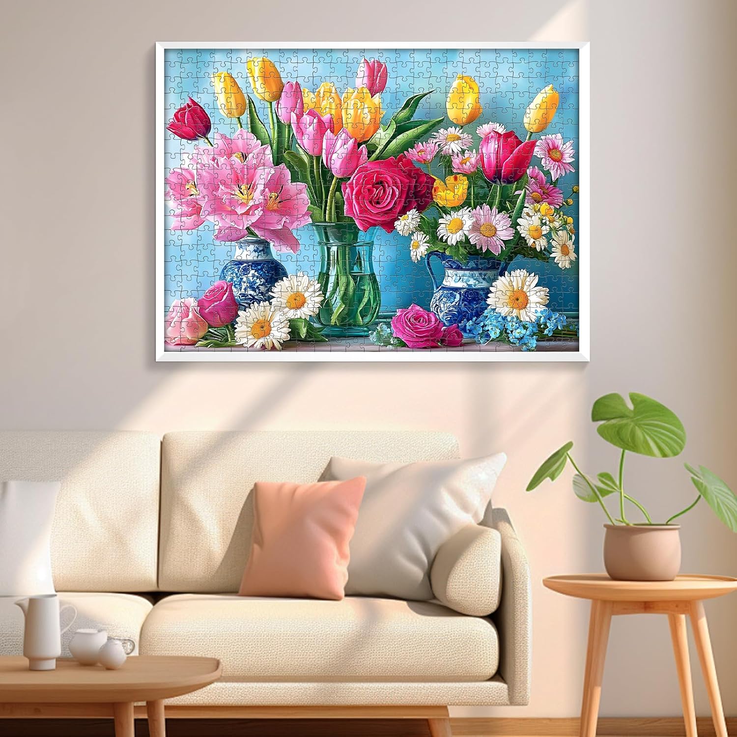 500 Piece Puzzle for Adults, Beautiful Flower Puzzles for Adults Senior, Age 12+, Tulip Rose Jigsaw Puzzles 500 Pieces, Challenging Puzzle Perfect Game Nights for Family Friend 20.5 X 15 Inches
