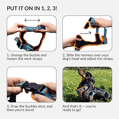 Miniatura 9 de CollarDirect Arnés reflectante sin tirones para perro, con asa y clip frontal, chaleco acolchado suave ajustable para perros pequeños a grandes,