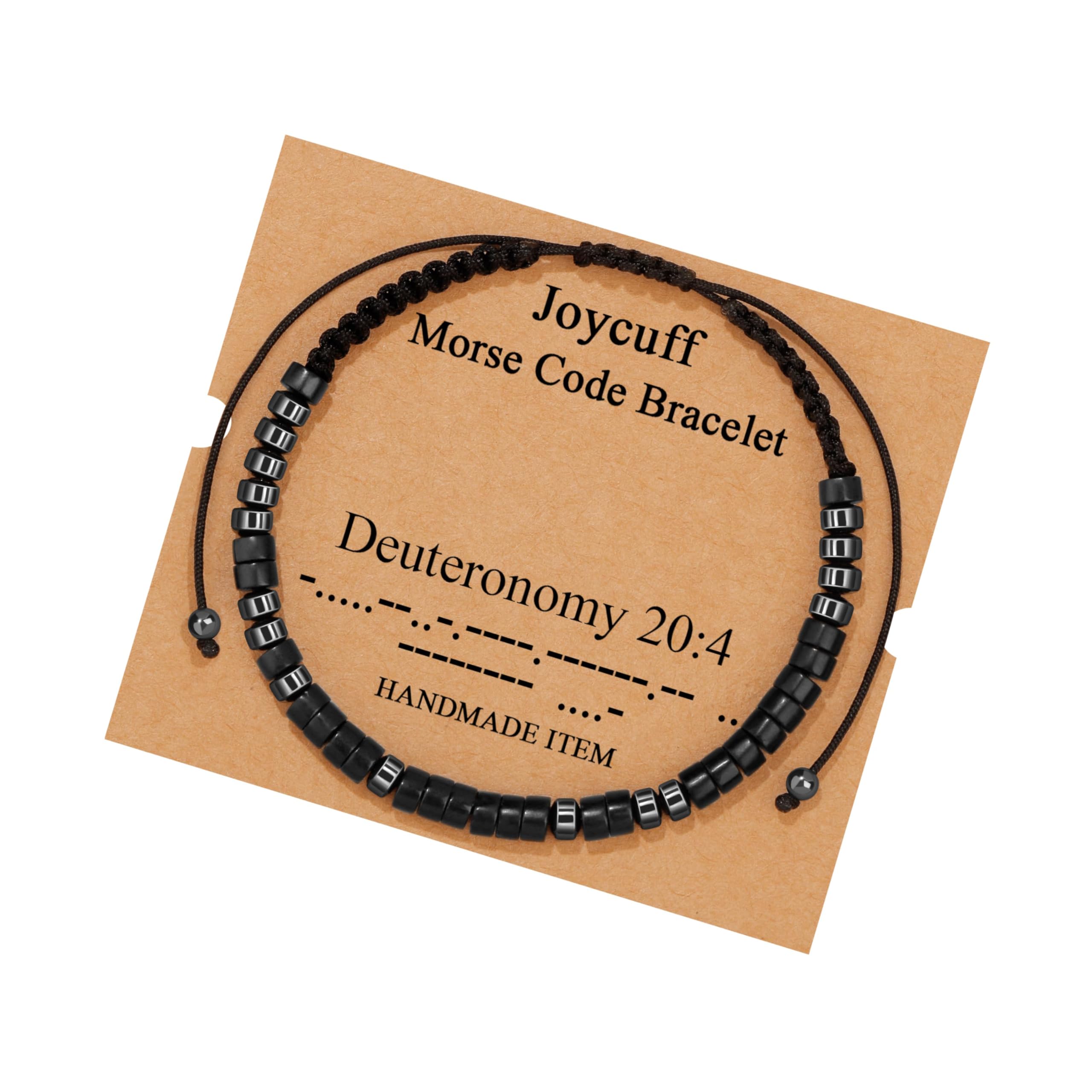 JoycuFF Inspirational 𝗠𝗼𝗿𝘀𝗲 𝗖𝗼𝗱𝗲 𝗕𝗿𝗮𝗰𝗲𝗹𝗲𝘁𝘀 𝗳𝗼𝗿 𝗪𝗼𝗺𝗲𝗻 Men Secret Message Obsidian Beads 𝗛𝗮𝗻𝗱𝗺𝗮𝗱𝗲 Woven Jewelry 𝗕𝗶𝗿𝘁𝗵𝗱𝗮𝘆 Gifts for Her