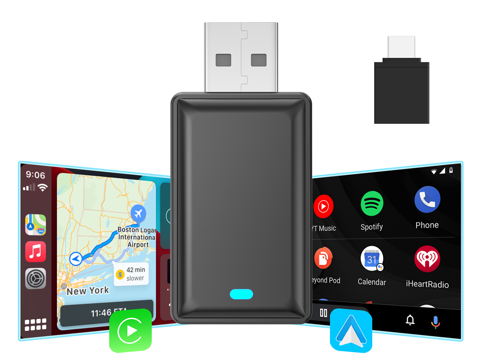 Amazon.com: 2IN1 Wireless CarPlay Android Auto Adapter for Apple