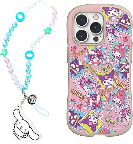 iFace Cinnamoroll - Correa de cuentas + funda de primera clase para iPhone 14 Pro (Hello Kitty y amigos - Seize The Day)
