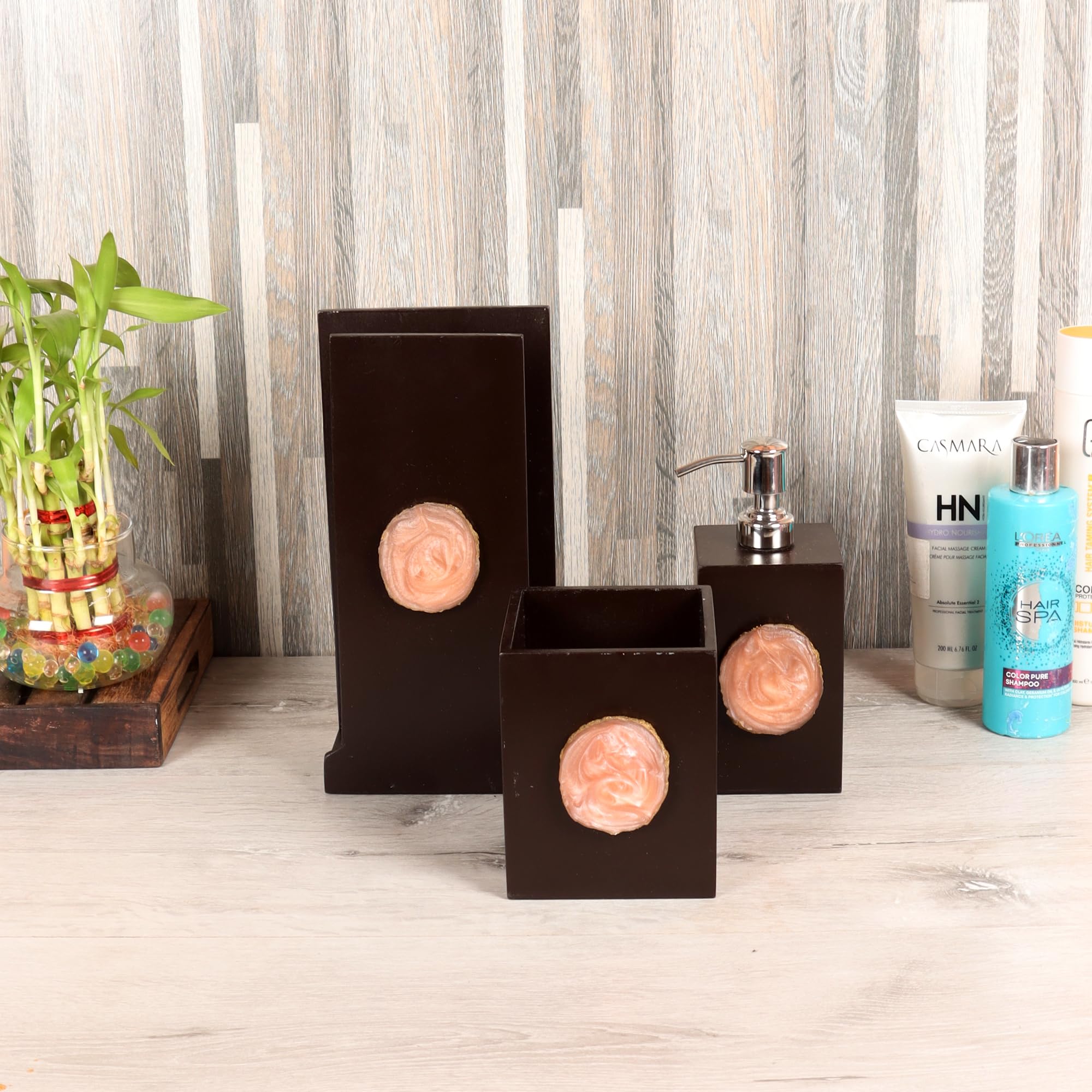 Premium Brown Bath Set of 3 | Stylish & Decorative | Eye-Catchy & Elegant Design | Ideal for Gifts, Home, Office & Festive Décor-image-36