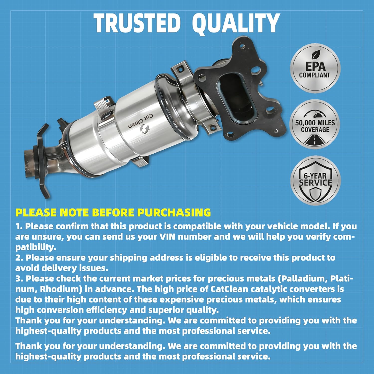 Front Catalytic Converter Compatible with Honda Civic 2006-2011 1.8L L4 Catalytic Convertor Automotive Replacement 641322 (EPA Compliant)