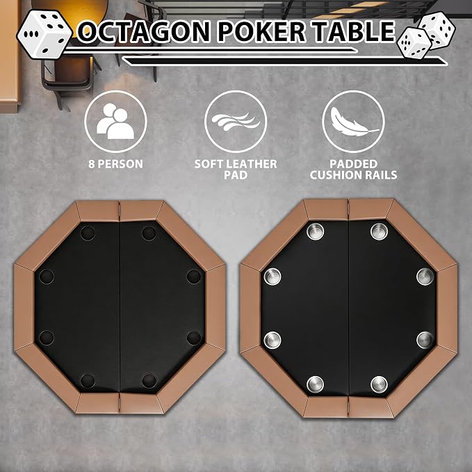 Mesa de poker con patas plegables y duradera miniatura 9