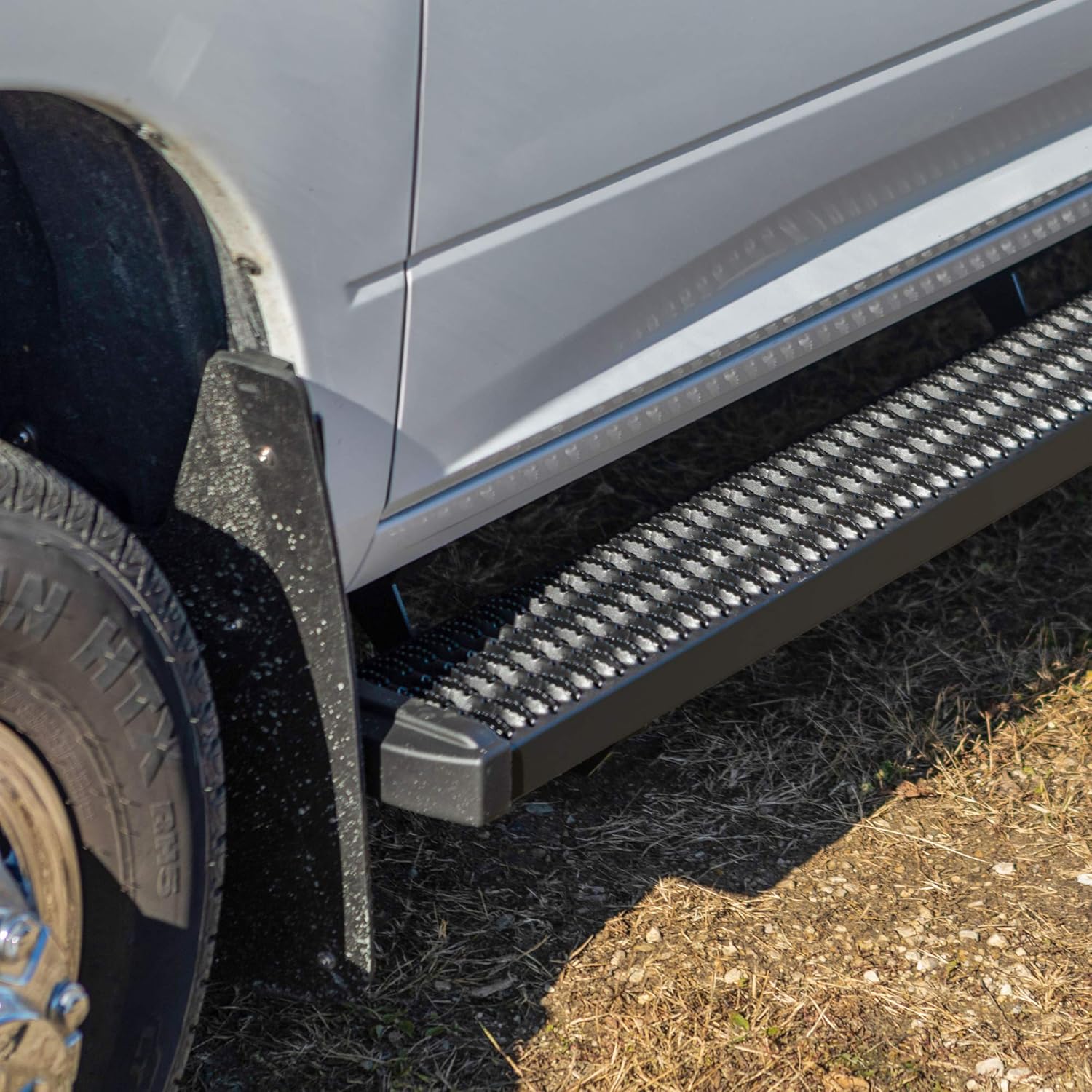 FTNF Luverne 415102-401449 Grip Step Aluminum 102-In Wheel to Wheel Running Boards, Compatible with Select Chevrolet Silverado, GMC Sierra HD