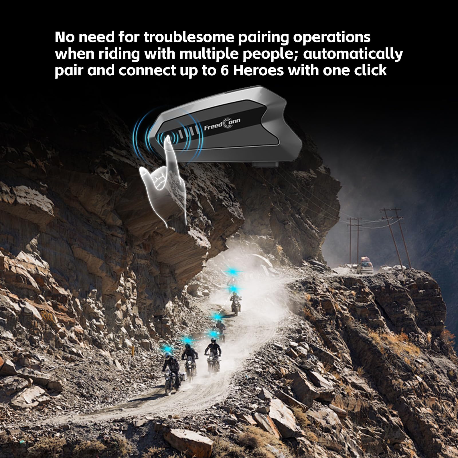 Amazon.co.jp: FreedConn HERO バイク用ヘルメット用Bluetooth5.1 