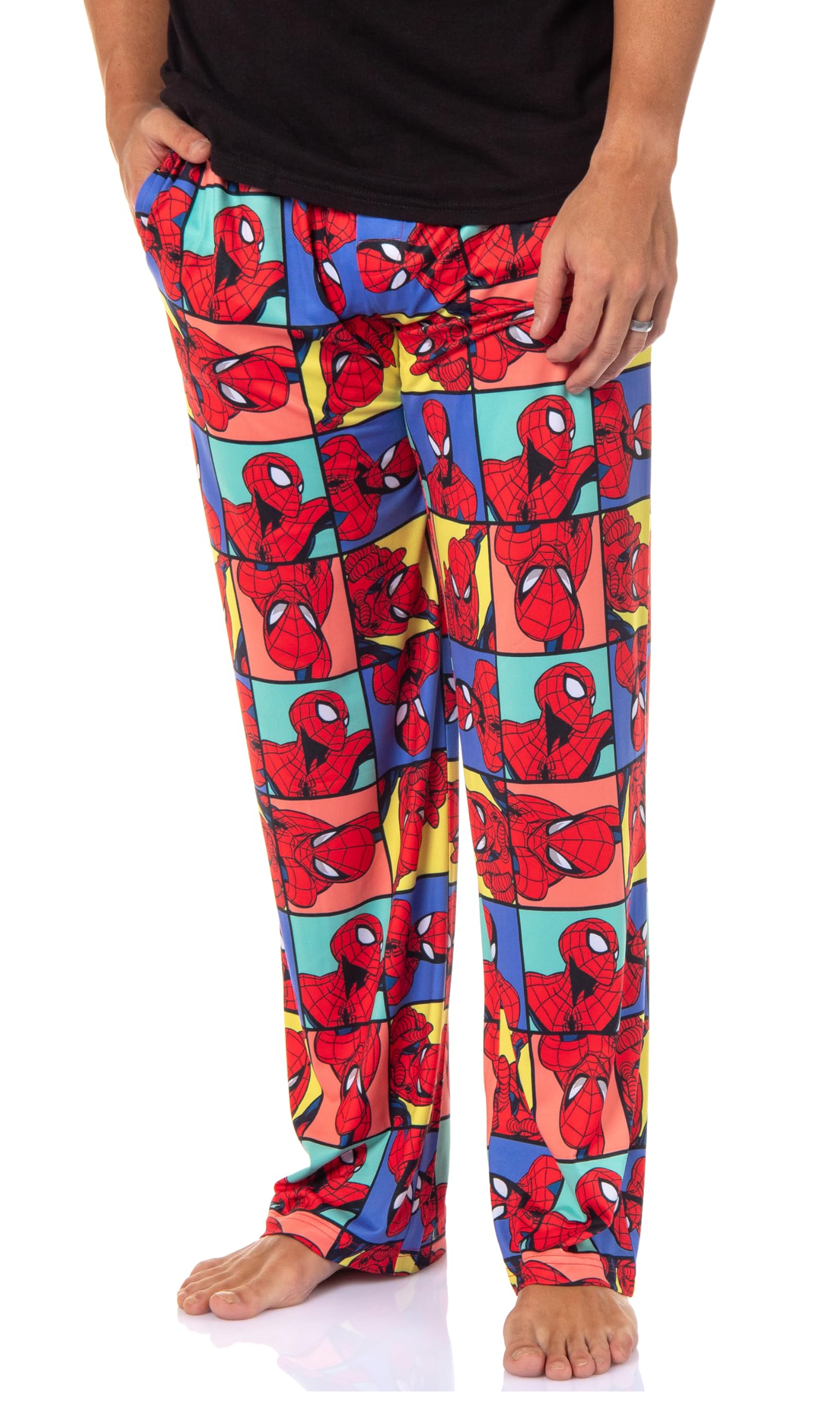 Spider Man Pajama Pants For Adults Marvel Spider-Man Mens Plush
