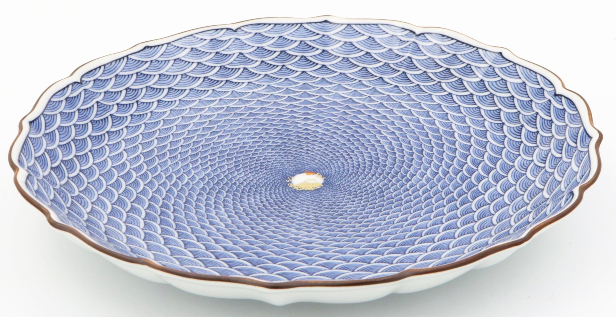 純銀製　青海波　工芸品　皿 純銀製 青海波 工芸品 皿