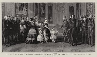 EAGBJTPTM Classic Art Painting Artwork Print On Canvas At Queen Reception of King Louis Philippe At Windsor by Xaver Winterhalter Landscape Artwork for Home Decor 60x90cm