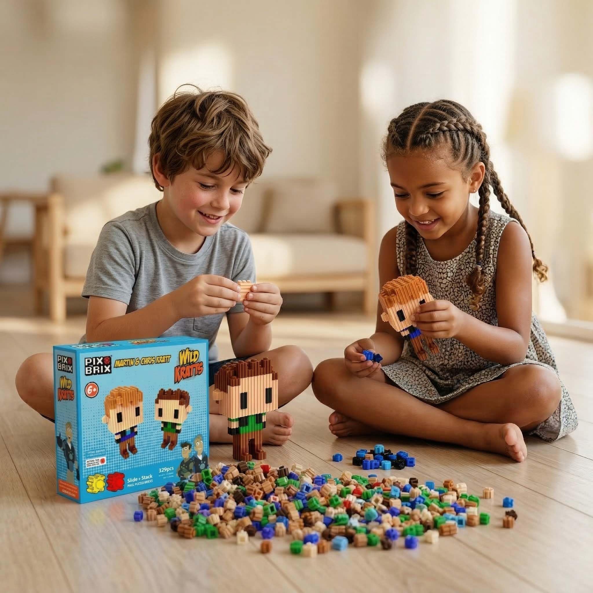 ビーズセット☆0392 Amazon.com: Pix Brix - Wild Kratts Toy Pixel Art Kit - Kratt