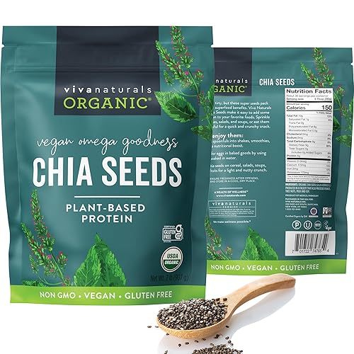 Viva Naturals - Semillas orgánicas de chia cruda Viva Naturals - Semillas orgánicas de chia cruda