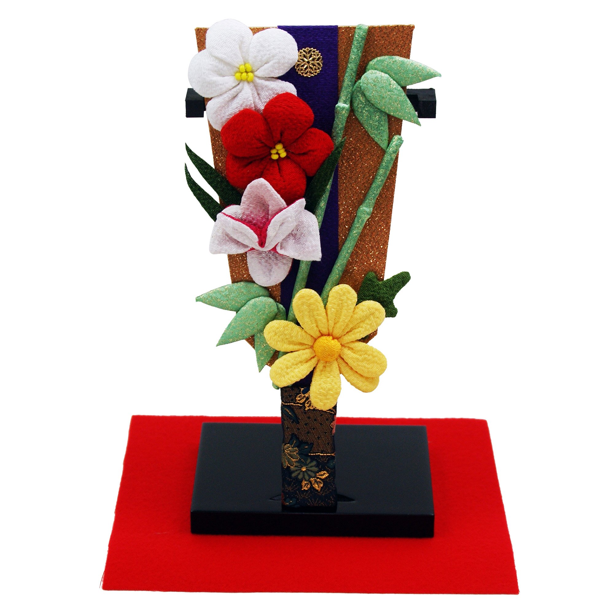 Ryuko-do Decorative Hagoita (Battledore) Four Classic Plants New Year Ornament