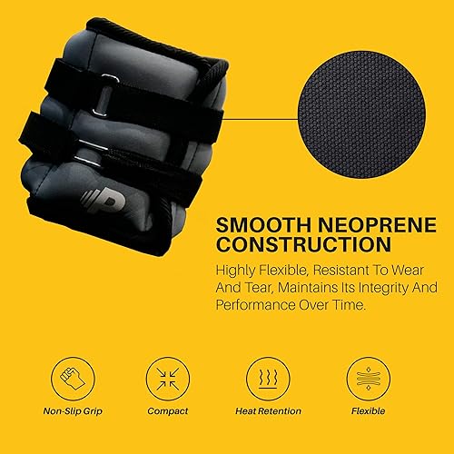 Miniatura 5 de Premier Pitching Wrist Weight Set Adjustable Neoprene Weighted Hand Weights Strength Training Fitness Workout, Running, Lifting Hook and Loop