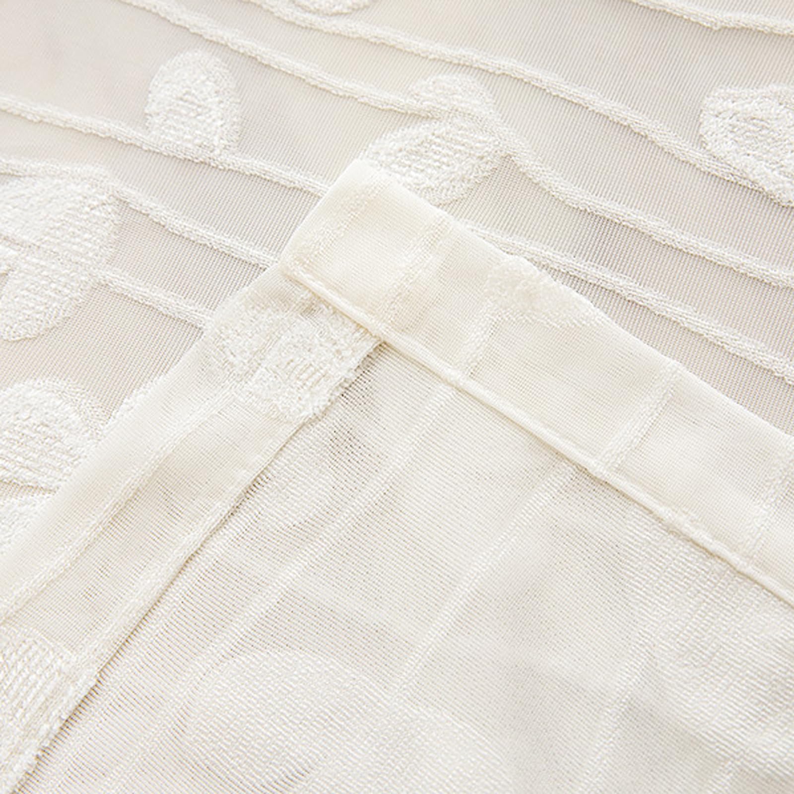 Rideau Voilage Moderne en Coton, Dentelle Jacquard Épuré | Lot de 2 Panneaux | Voilage Léger Transparent pour Salon, Chambre, Cuisine | Style Américain Chic,Marron,140x260cm/55x102in