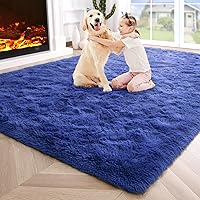 Vista 110 de Noahas Alfombras Esponjosas de Arcoíris para Dormitorio de Niñas, 2x4 Alfombra Peluda Rosa para Cuarto de Niños, Alfombras de Área Peludas para Sala