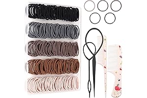 JOYOYO Girls Hair Combs and Elastic Ponytail Holders Set