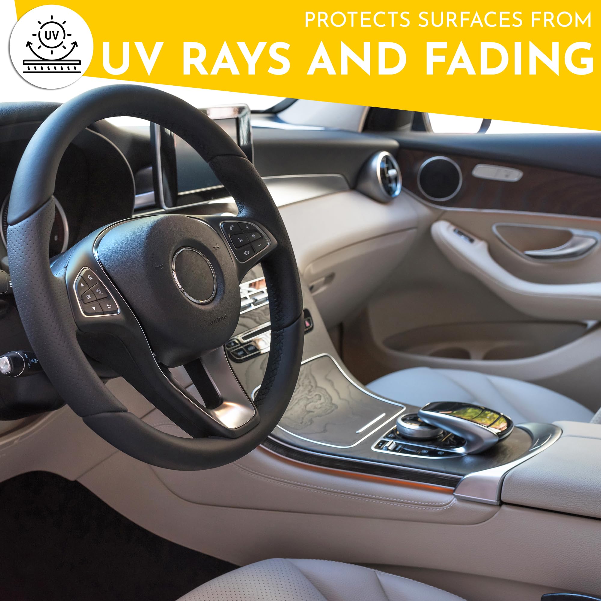 Roxila Dashboard Polish (1 liter) | All-in-One Shine with Microfiber Cloth | Restores Original Finish UV Blockers | Long Lasting for Plastic & Surfaces, Non-Greasy | Dashboard interior polish (1000ML) 1