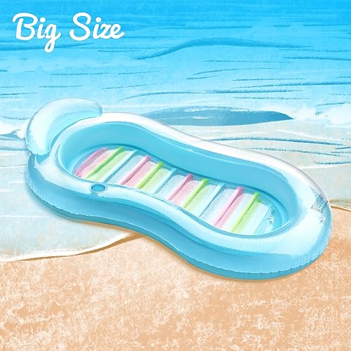 Miniatura 2 de YILILONG Pool Floats Kids, Shark Pool Float with Built-in Squirt Water Gun, Inflatable Floating Pool Lounge Water Chair, Funny Outdoor Summer Beach