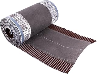 Firstrolle mit Vlies VR 390/15 für Dach, Witterungssicher & UV-beständig, Rolle zur Abdichtung des Dachfirsts oder Ent- & Belüftung des Dachbodens, Rollfirst aus Aluminium & Vlies, Braun