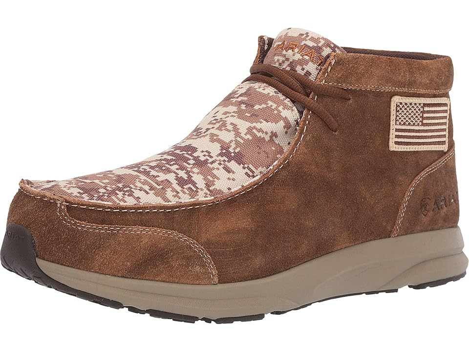 

Ariat Spitfire Patriot (Antique Mocha Washed Suede/Sand Camo Print) Men's Lace-up Boots, Brown