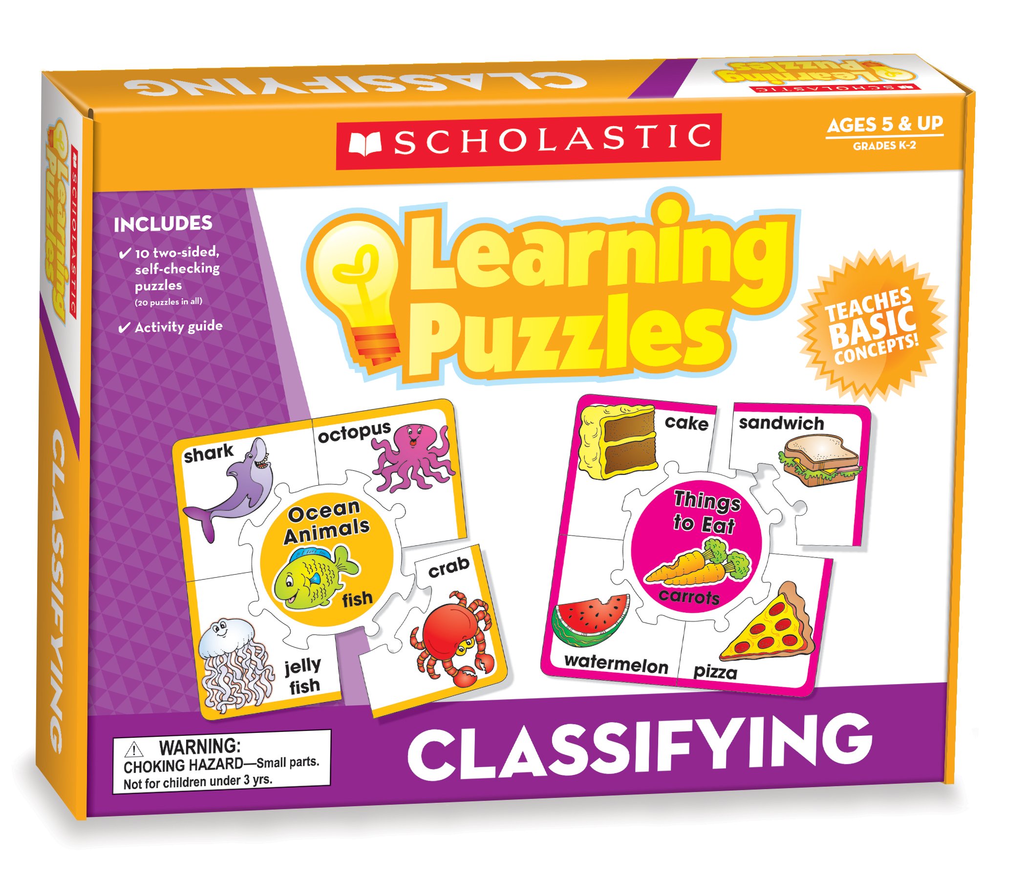 Scholastic Teacher's Friend Classifying Learning Puzzles, Multiple Colors (TF7156)