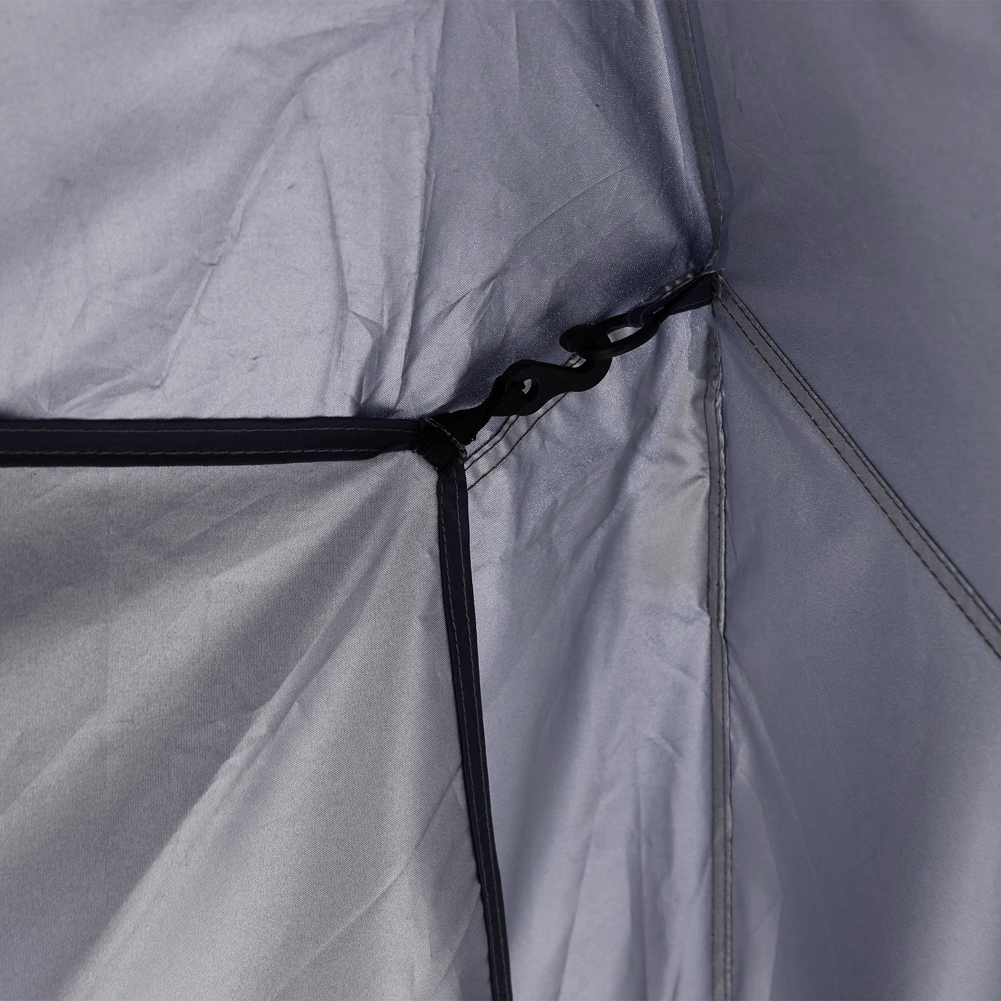 Lumaland Outdoor tonnelle Pliante - Pavillon | Imperméable & Protection UV | 2,5 x 2,5m | Tente de Jardin INCL. 1x Panneau latéral & Sac & piquets | pour Le Camping | Pop-up Rapide [Gris Claire]
