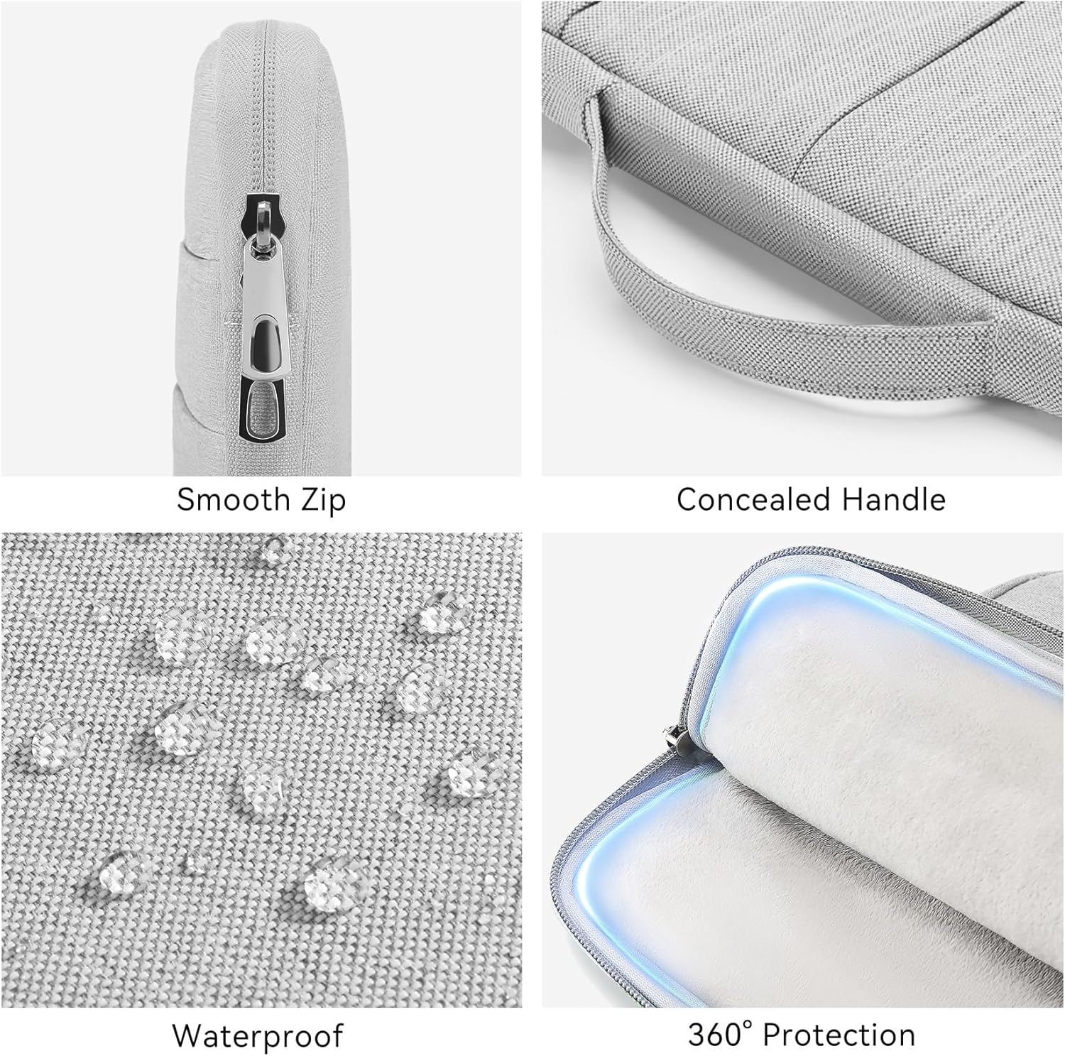 Omnpak for 13.6 inch MacBook Air Case Sleeve Compatible with MacBook 13 inch, 14-inch New MacBook Pro M5/M4/M3/M2/M1 Pro/Max, Water Repellent Laptop Case with Handle - Image 5