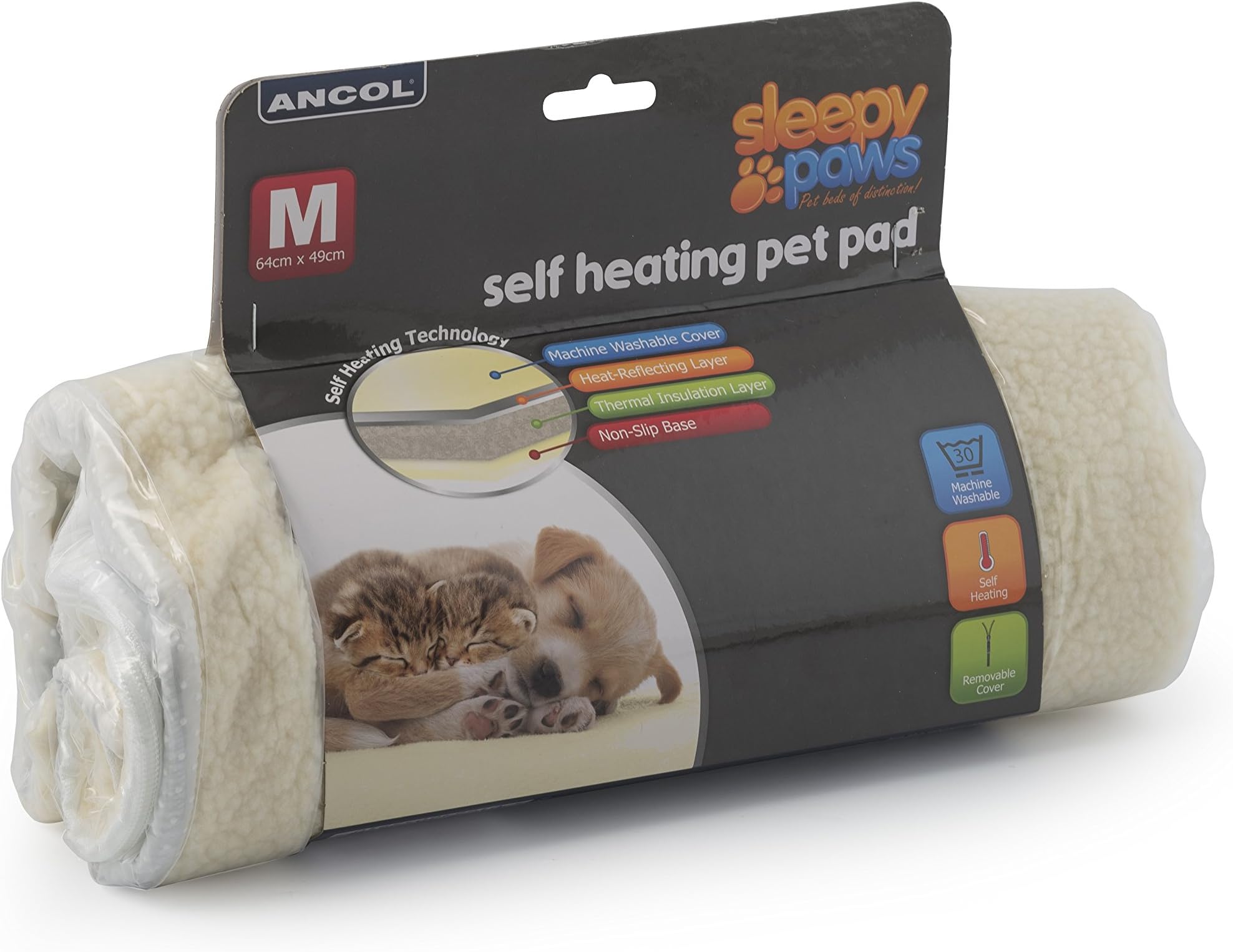 Ancol Self Heating Pet Pad Medium (64 x 49cm) Amazon.co.uk Pet Supplies