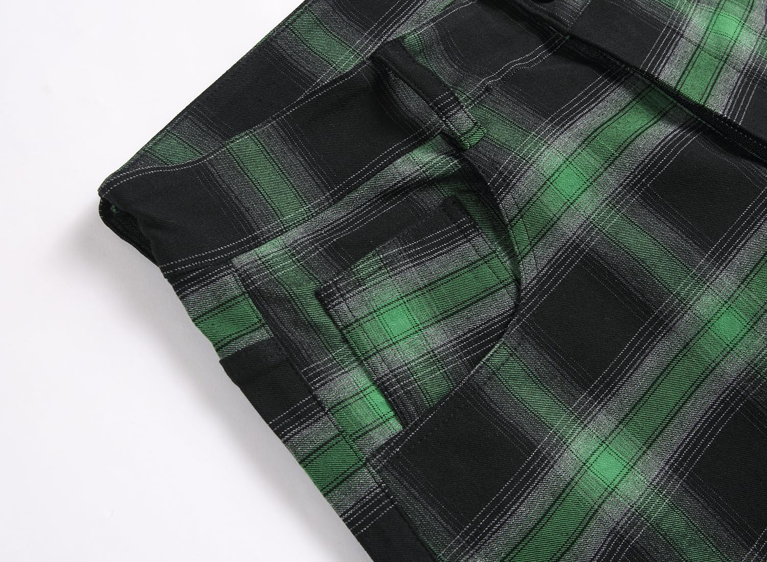 NOVOCCT Plaid Pants for Men - Skinny Mens Dress Pants - Stretch Slim Fit Business Casual Dress Chinos for Men - Image 8