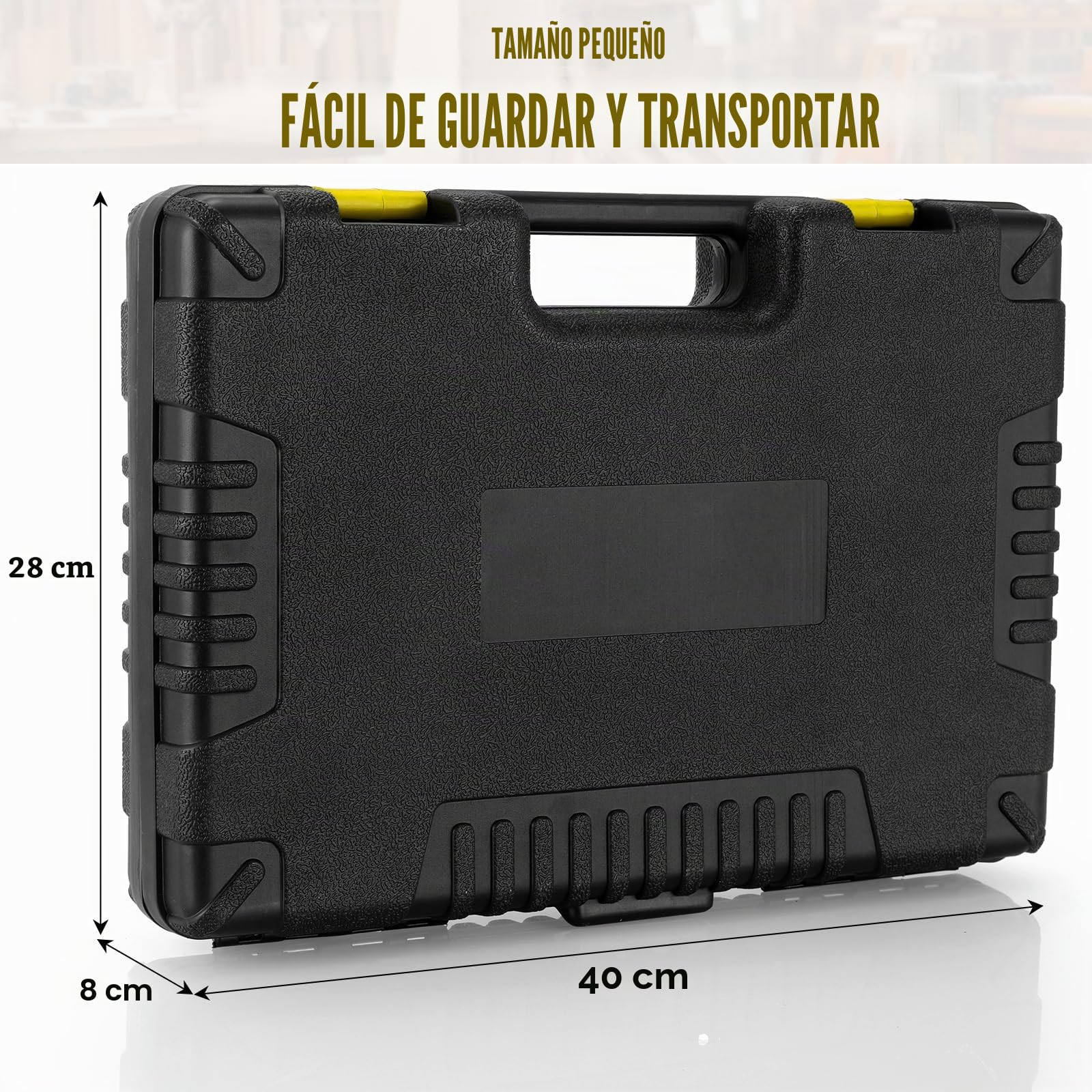 TLGREEN Juego de herramientas de 218 piezas, Maletín de herramientas, caja de herramientas portátil con sierra, llave ajustable, llave combinada, kit de herramientas (amarillo)