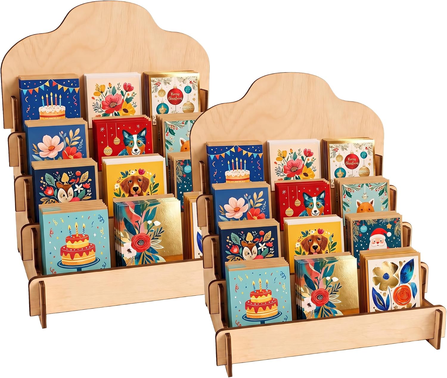 4-Tier Display Stand for Greeting Cards, Photos & Stationery