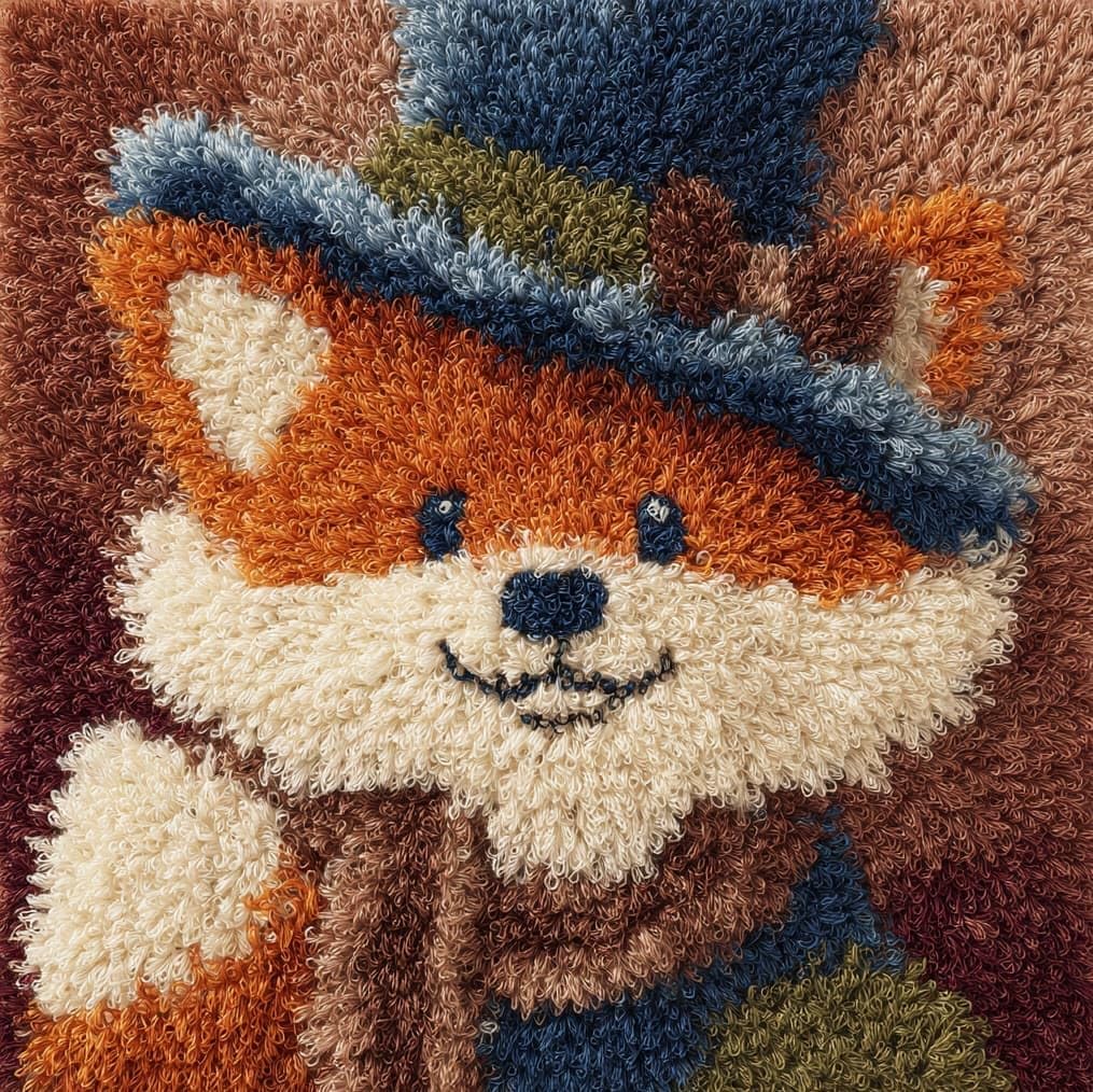 AxiangziK Latch Hook Cushion Kits for Beginners,Cute Fox