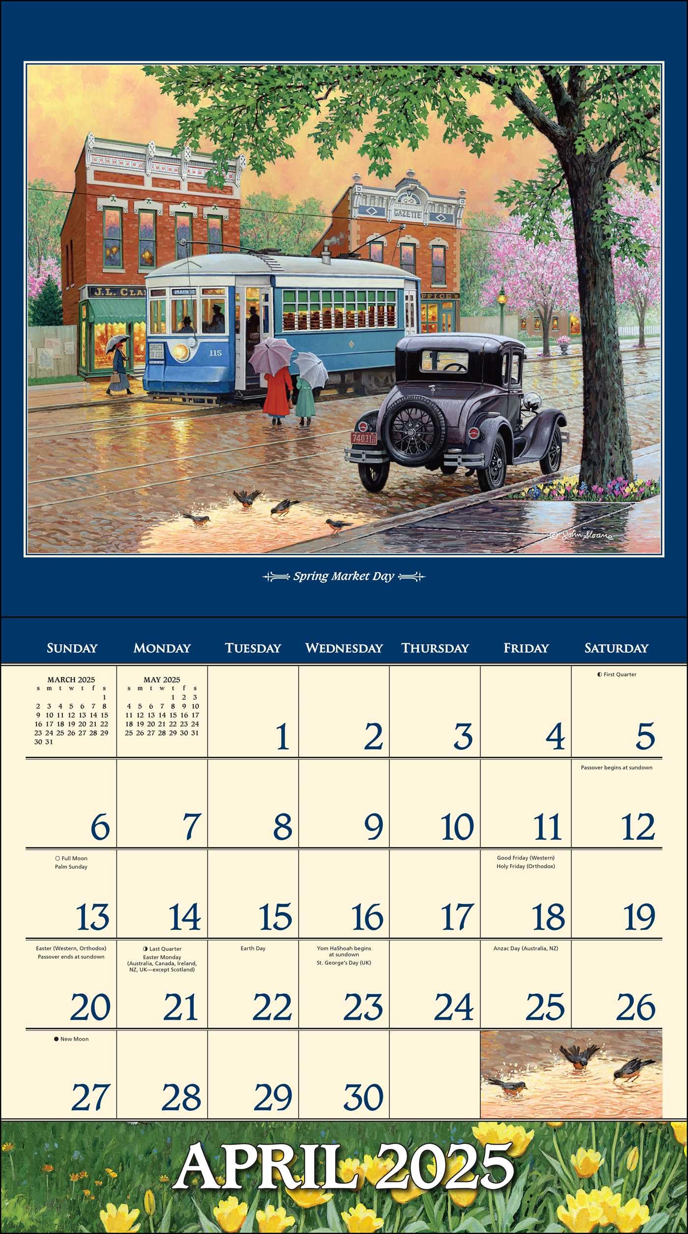 John Sloane's Country Seasons 2025 Deluxe Wall Calendar