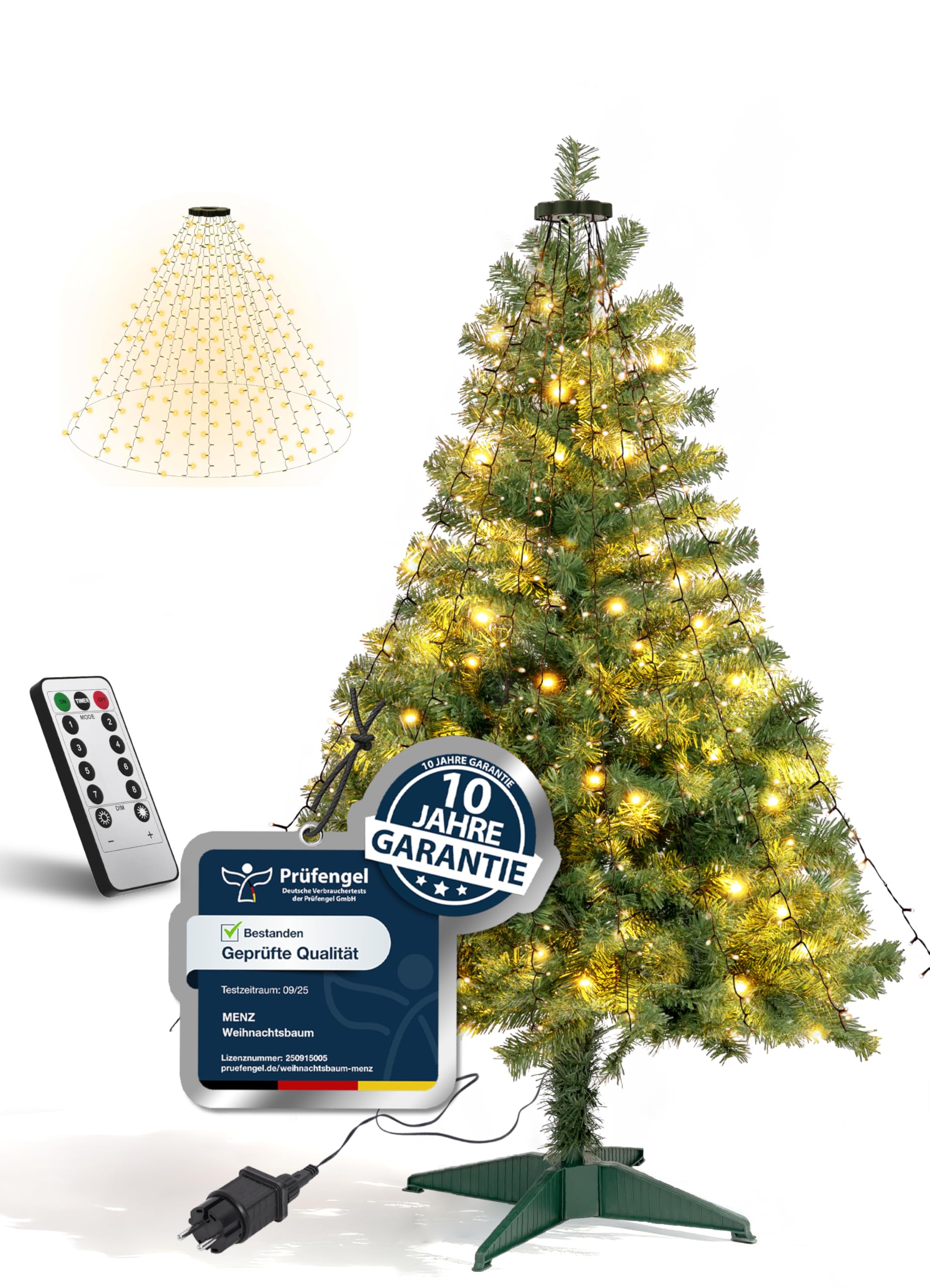 Amazon.de: Weihnachtsbaum mit Beleuchtung 120 cm - Praktisch, Preiswert,  Festlich - Mehr Weihnachtszauber zu Hause mit knstlichem Weihnachtsbaum,  Tannenbaum knstlich  10 Jahre Garantie aus Menz