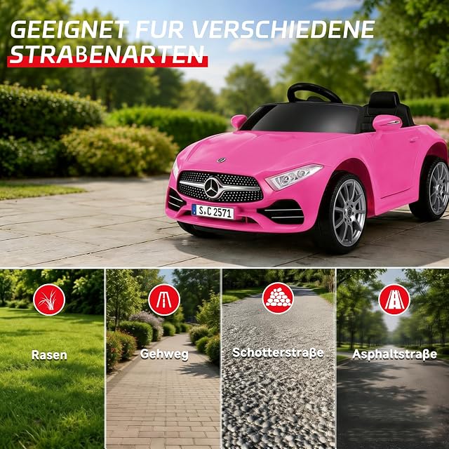 Foto 6 de 7 de ORYXEARTH Coche eléctrico para niños, 6 V, con mando a distancia de 2,4 G, bocina, música Bluetooth