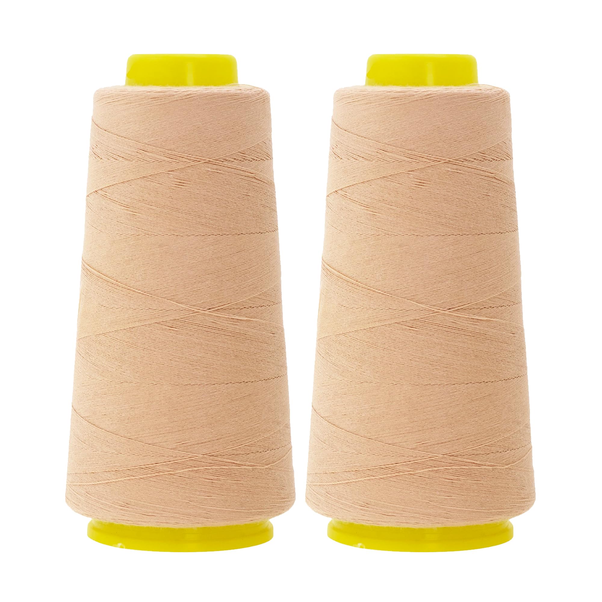 Mandala Crafts Tan Mercerized Cotton Thread Cones for Sewing Quilting