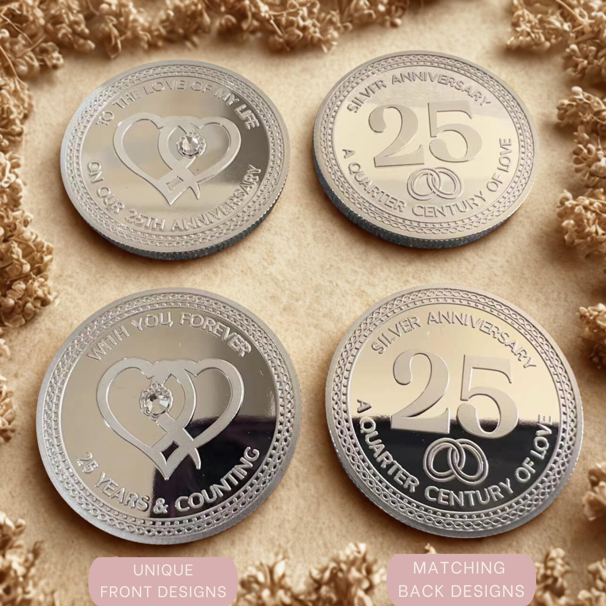 Amazon.com: 25th Wedding Silver Anniversary Commemorative Coins
