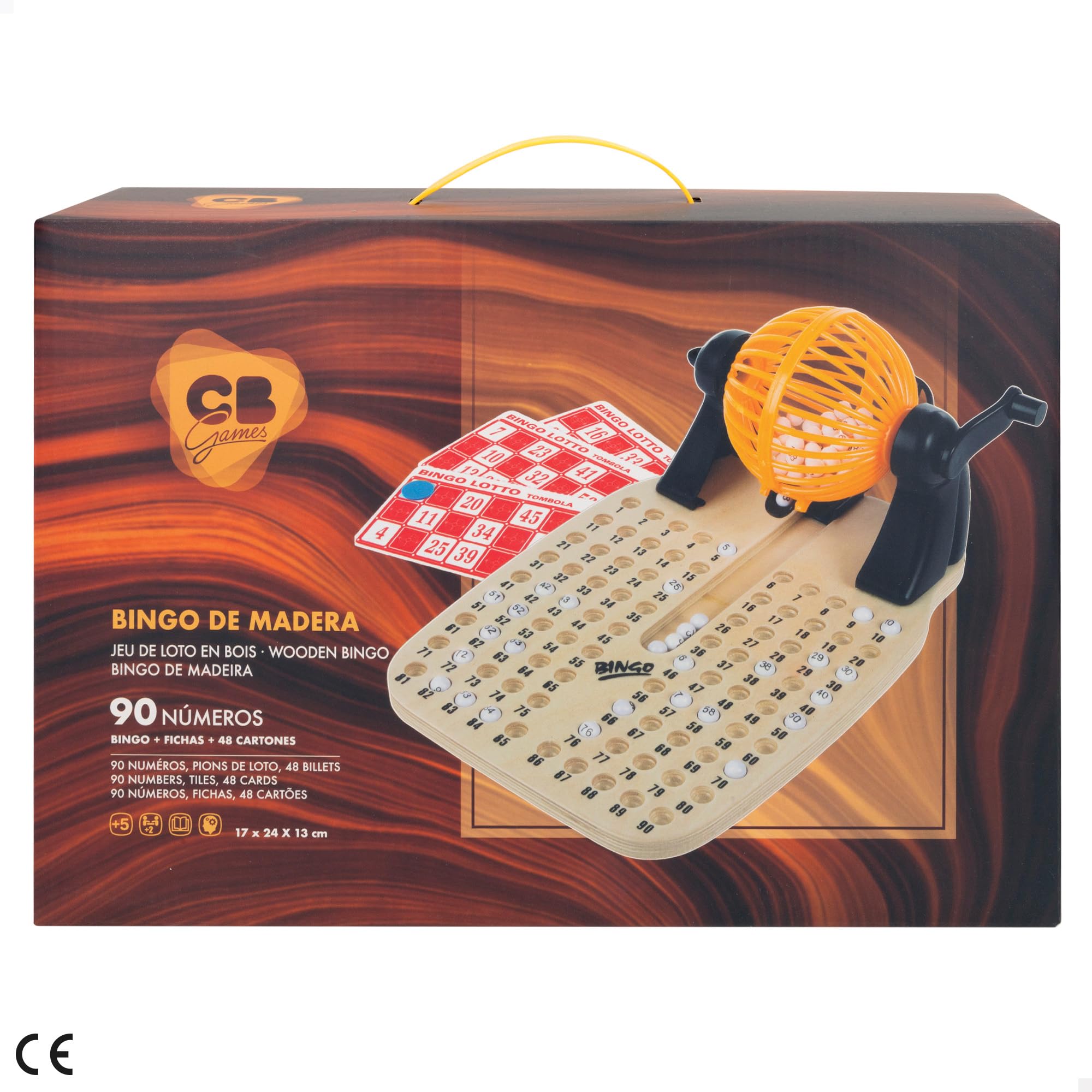 CB Mini Bingo Con Cartones – Tamaño Compacto 14x12x13 Cm, Color Y Modelo Surtido, Ideal Para Viajes Y Partidas Rápidas, A Partir De 3 Años