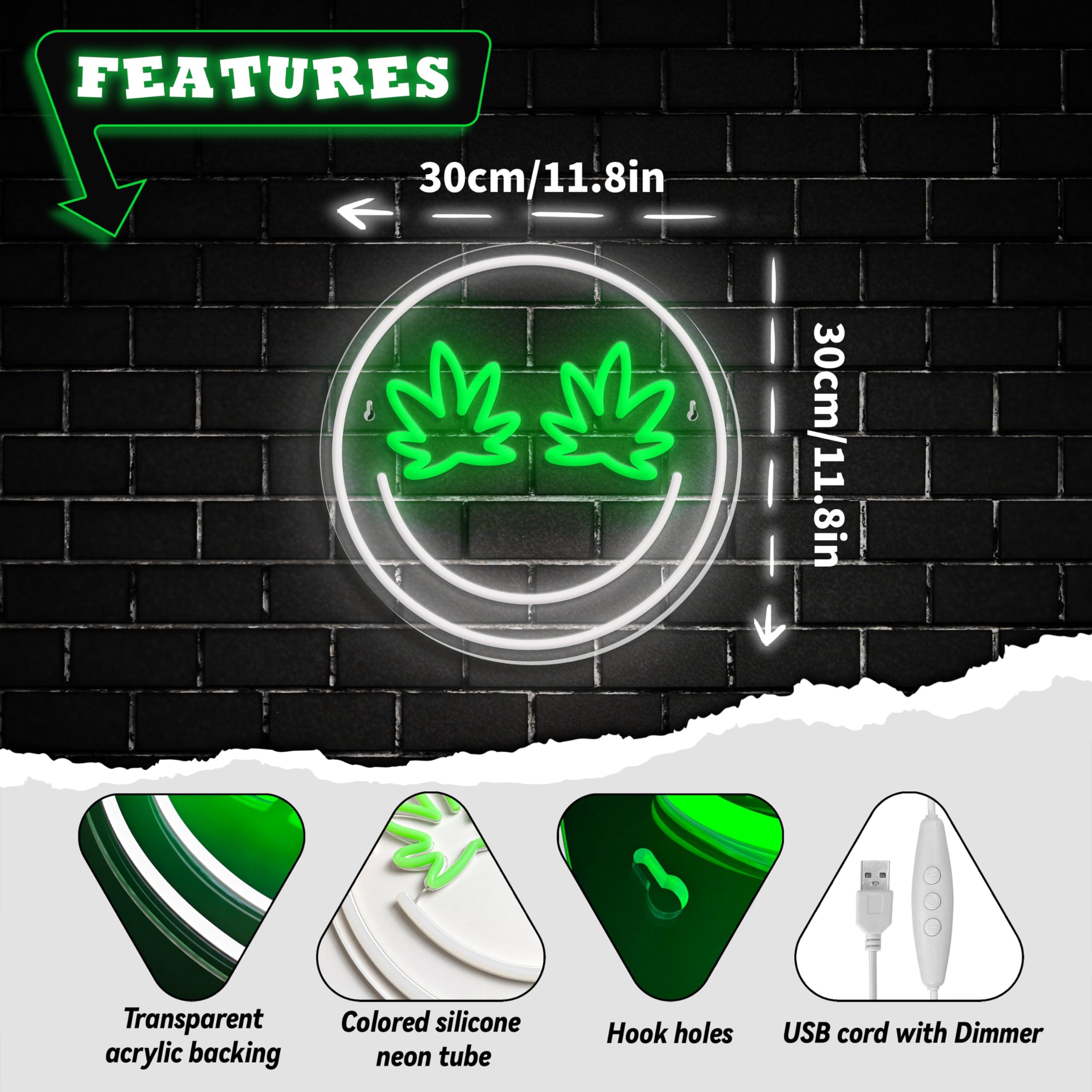 Panneau lumineux néon LED pour décoration murale, alimentation USB pour salle de jeux, bar, cave, club, pub, fête