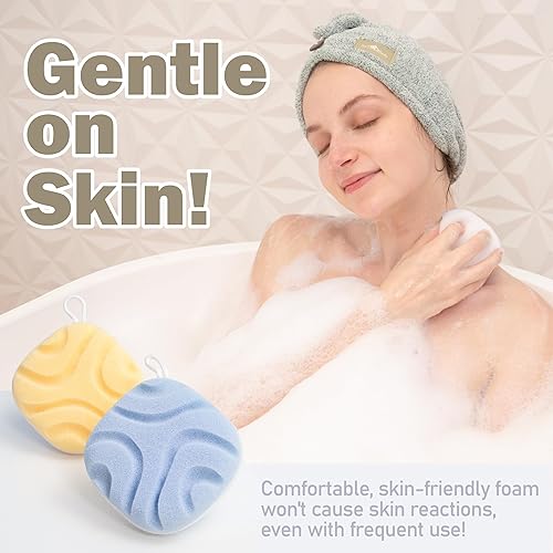 Miniatura 5 de myHomeBody Esponjas de lavado facial, limpiador facial para limpieza y exfoliación, removedor de maquillaje reutilizable, almohadillas exfoliantes,