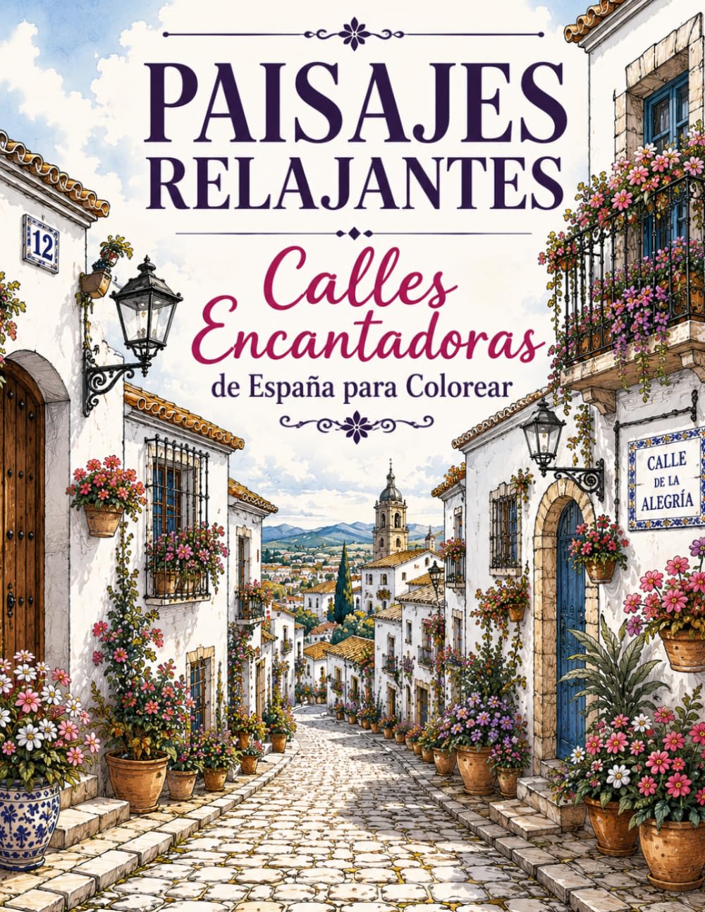 libro para colorear paisajes relajantes para adultos
