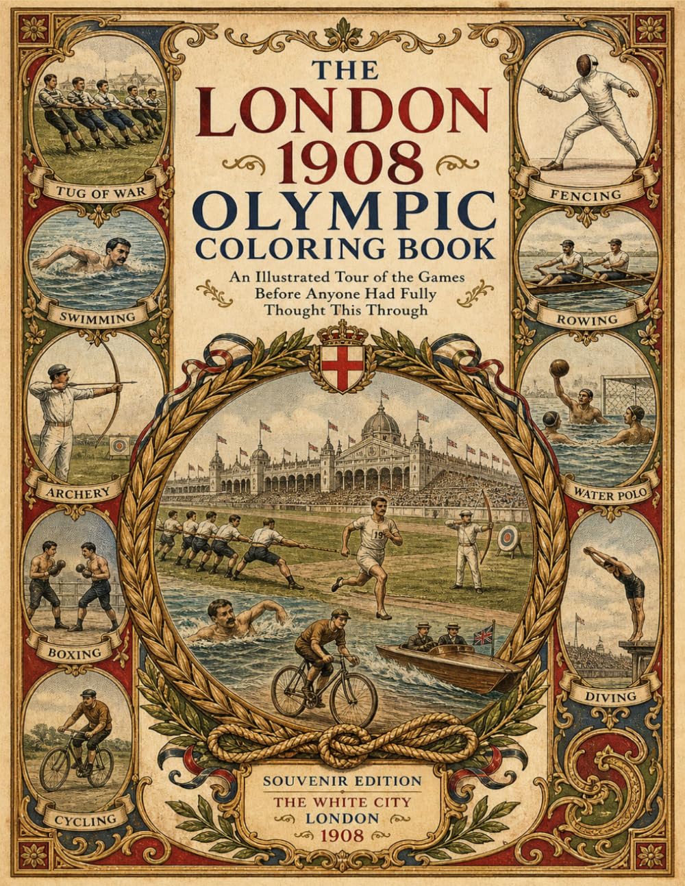 The London 1908 Olympic Coloring Book: An Illustrated Tour of the Games Before Anyone Had Fully Thought This Through