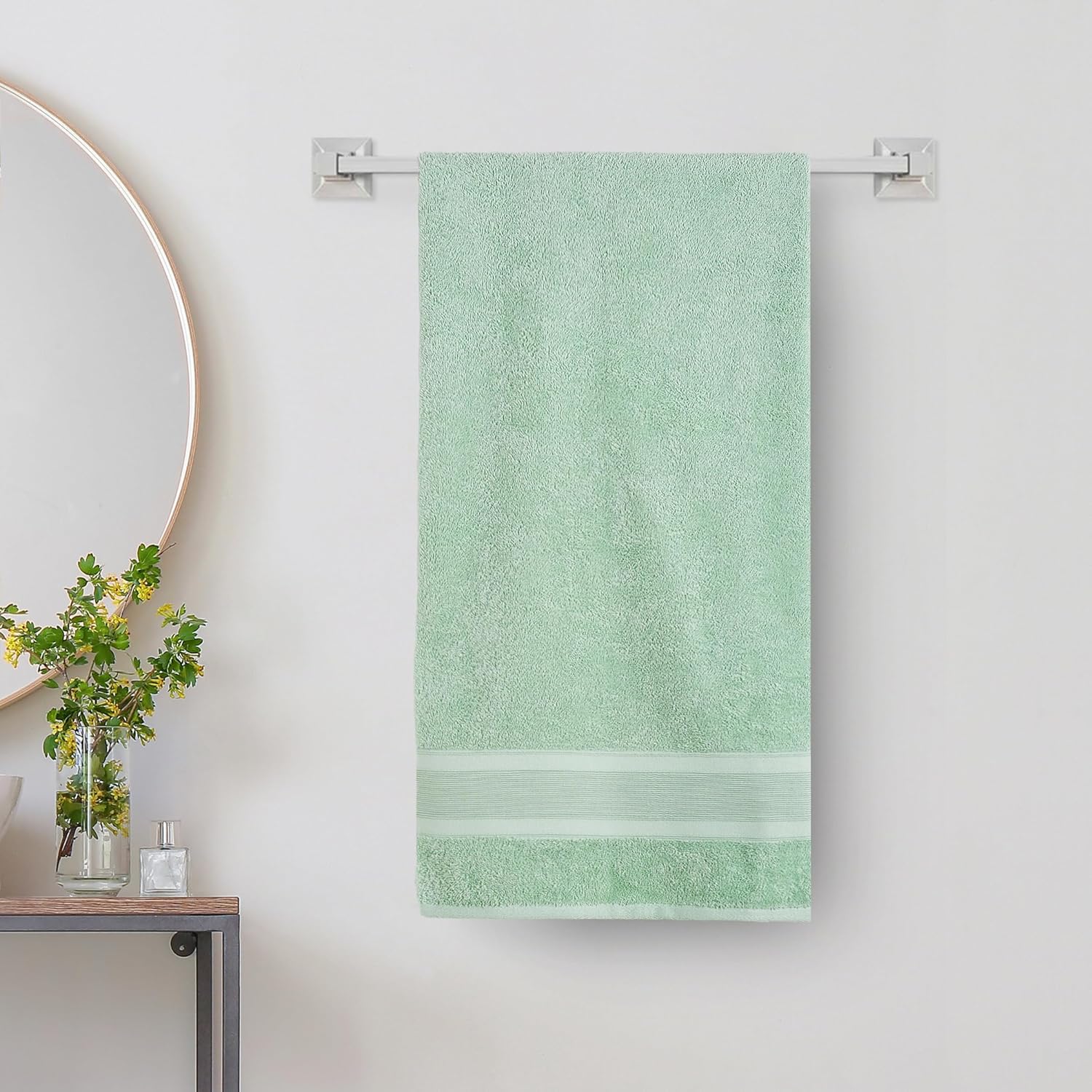 Home Centre Colour Refresh Essence Cotton Bath Towel, Green 70x140cm