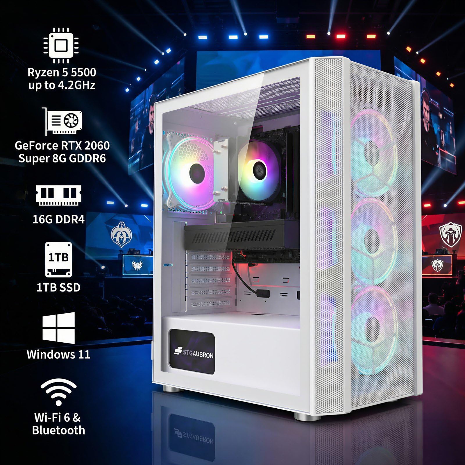 Amazon.com: STGAubron Gaming PC Computer Desktop, AMD Ryzen Amazon.com: STGAubron Gaming PC Computer Desktop, AMD Ryzen