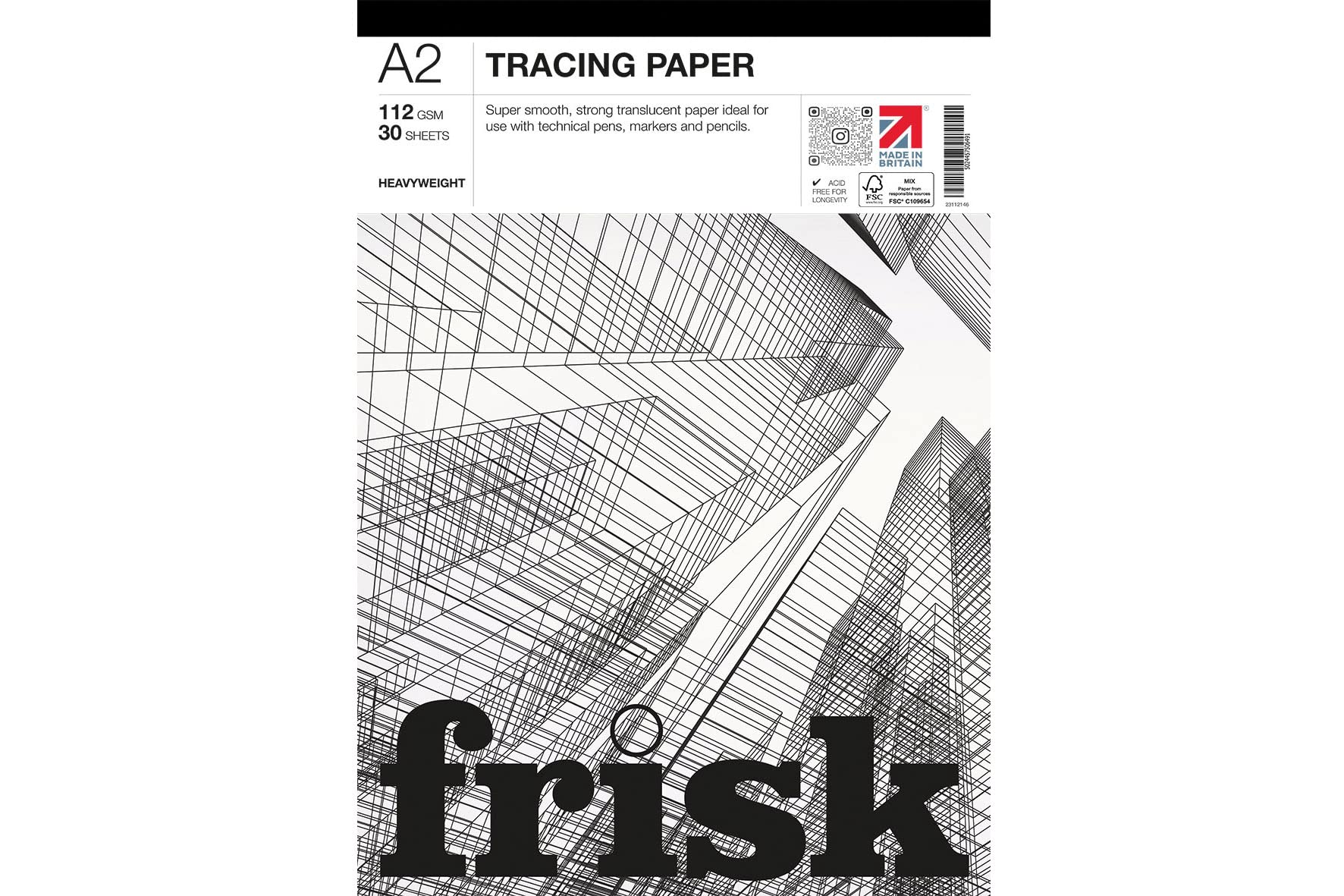 Frisk Tracing Paper Pad A2 112Gsm