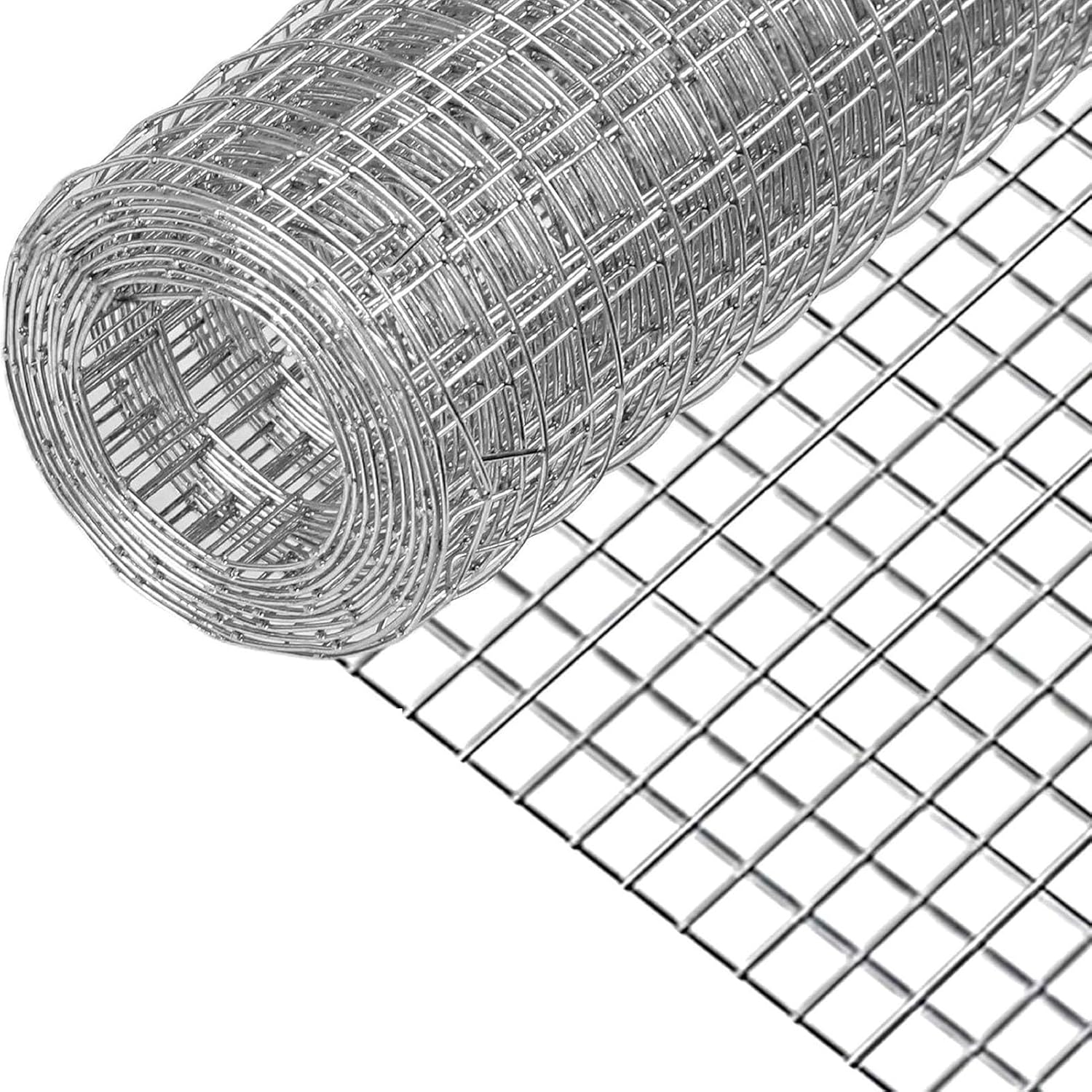 1/2 Inch Hardware Cloth, Metal Chicken Wire Fence Roll, Welded Chicken Wire Fence, Heavy Duty Welding Poultry Netting for Garden, Rabbit Cage(1.2mx5m(47.2inx16.4ft))